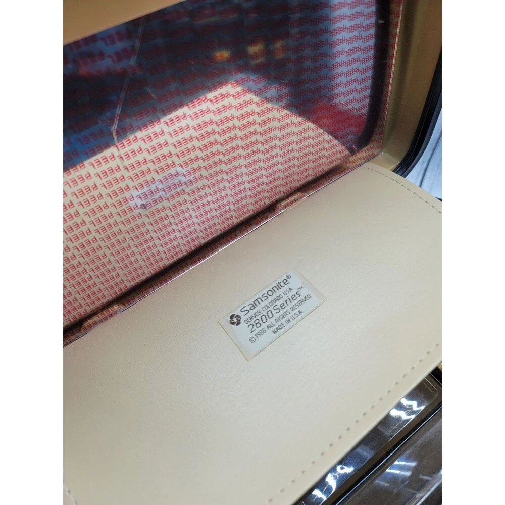VTG 80s Samsonite Series 2800 Train Travel Cosmetic Case Blue w Key Storage Tray